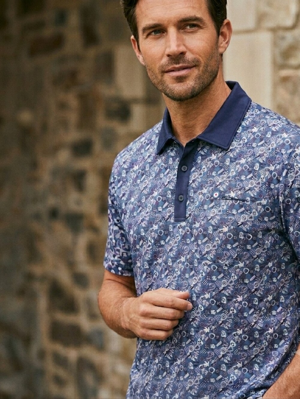 Ben Sherman Sport Retro Guitar Pick Golf Polo XXL